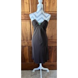 Express Brown Strapless Sweetheart Sundress